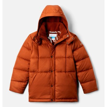 Columbia Forest Park Down Hooded Puffy, Chamarras Marrom Para Niño | 230417-BIG